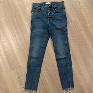 Madewell High-Rise Skinny Jean Vintage Fray Straight Leg